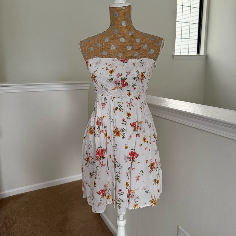 Floral Strapless Dress